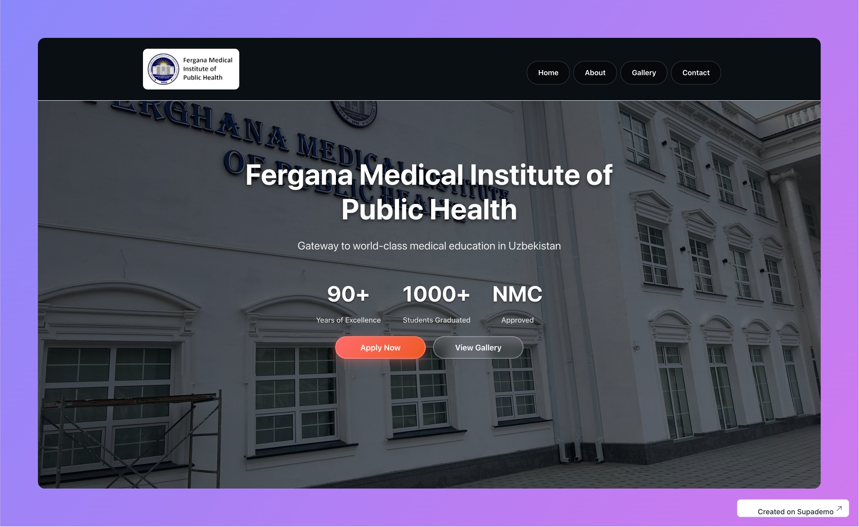 Fergana Medical College Homepage